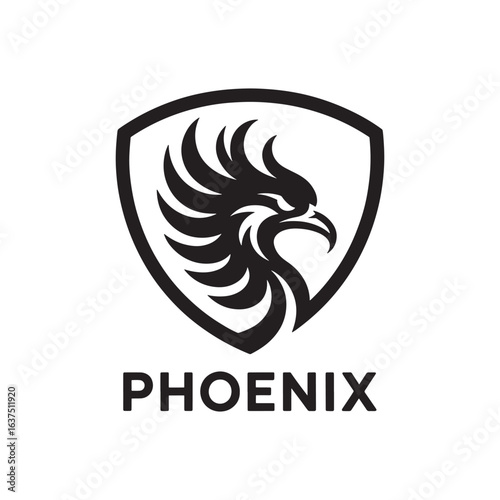 Unique eagle phoenix logo Modern and minimalist vector and abstract logo