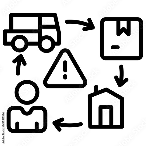 Supply Chain Risk Icon