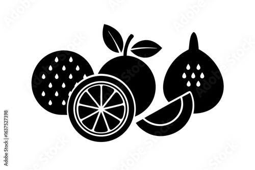Vector illustration of an orange fruit