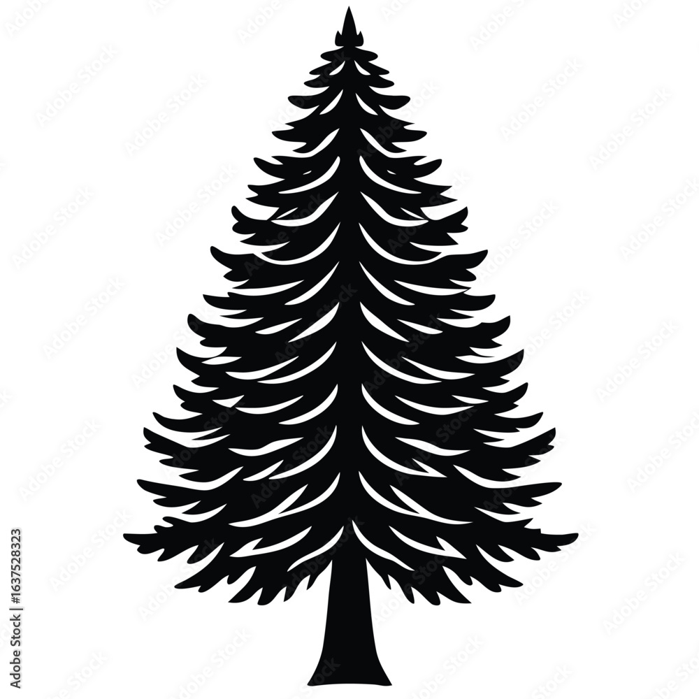 Obraz premium cypress tree vector icon