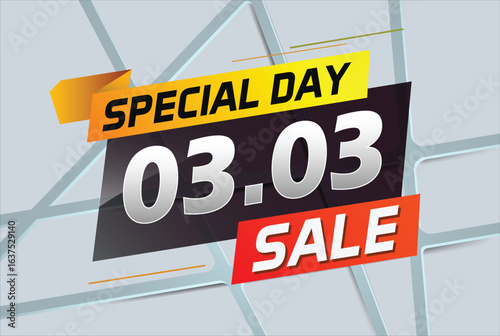 special day 03 03 word concept vector illustration with megaphone and 3d style, landing page, template, ui, web, mobile app, poster, banner, flyer, background, gift card, coupon, label, wallpaper