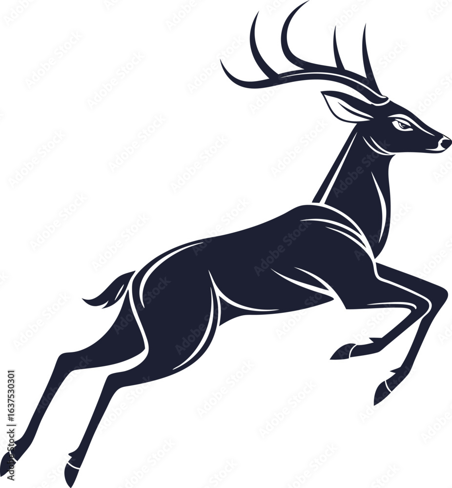 Fototapeta premium silhouette of a deer