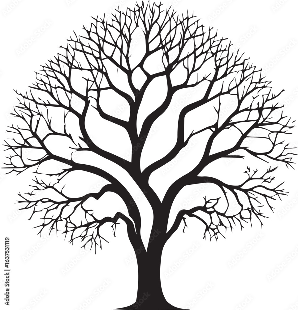 Fototapeta premium tree silhouette Vector | Minimalist & Trendy tree Silhouette Design | Unique & Stylish tree Artwork for Vector design