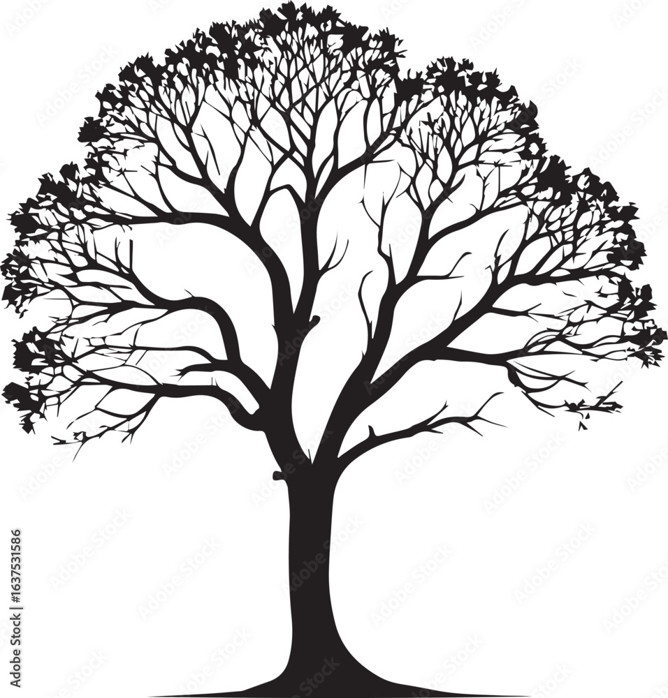 Fototapeta premium tree silhouette Vector | Minimalist & Trendy tree Silhouette Design | Unique & Stylish tree Artwork for Vector design