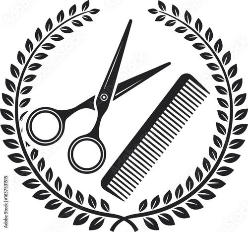 scissors and comb