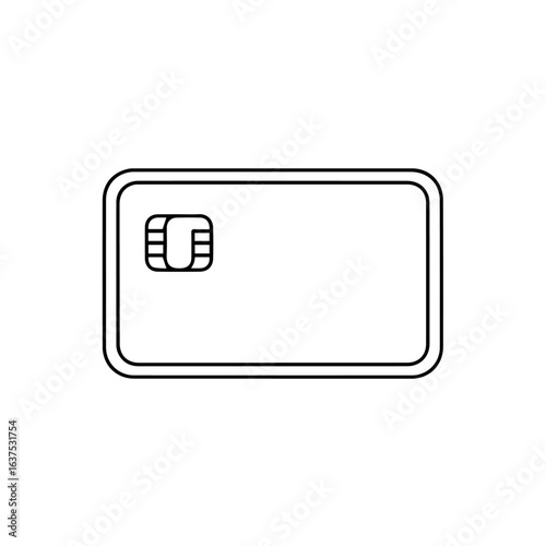 Simple Line Art Credit Card Icon