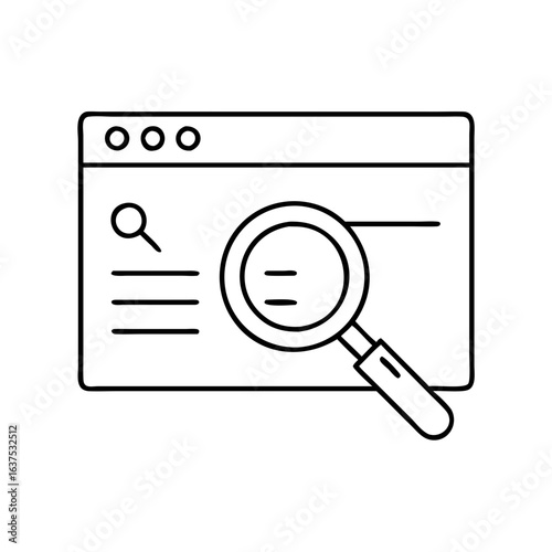 Search engine optimization seo website analysis magnifying glass content audit tool online