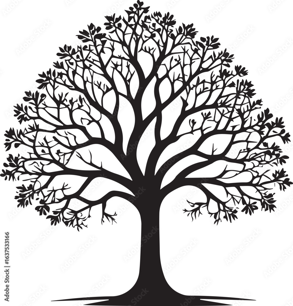 Fototapeta premium tree silhouette Vector | Minimalist & Trendy tree Silhouette Design | Unique & Stylish tree Artwork for Vector design