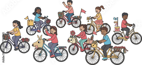 Bicycle Parade for Indonesian Independence Day Celebration
