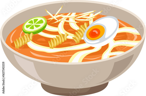 Illustration of Laksa Noodle