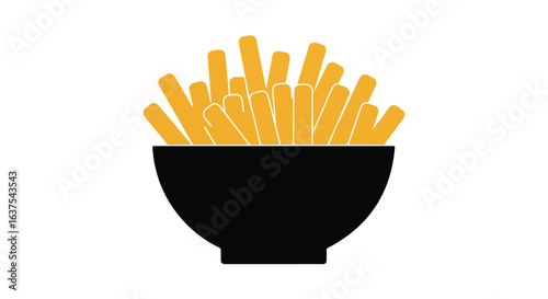 French Fries Bowl filled with golden crispy french fries, a classic fast food favorite