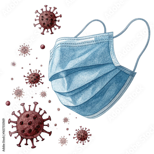 Protect yourself from virus spread with a protective face mask and battle unseen threats