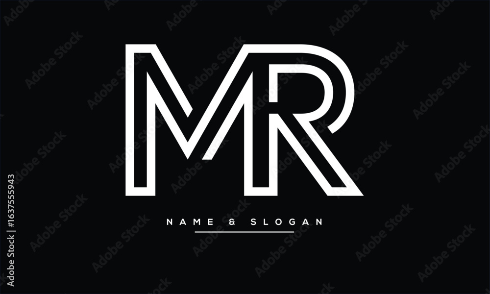 Obraz premium MR, RM, M, R Abstract Letters Logo Monogram
