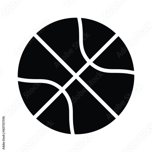 Modern glyph style icon of basketball game