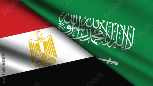 Illustration Vector Featuring KSA and Egypt Identity