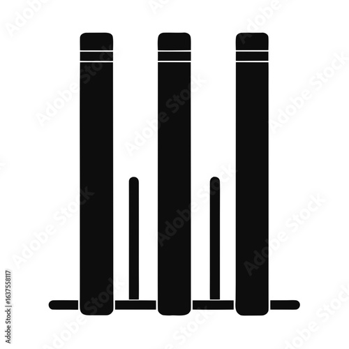 set of black and white pens