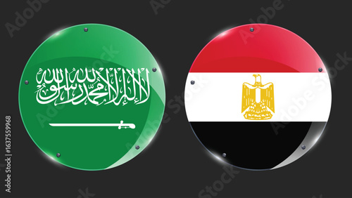 Illustration Vector Featuring KSA and Egypt Identity