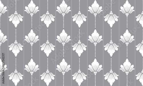 damask seamless pattern background. Classical old fashioned damask ornament, royal victorian seamless texture for wallpapers, textile, wrapping.