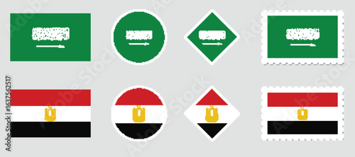 Illustration Vector Featuring KSA and Egypt Identity