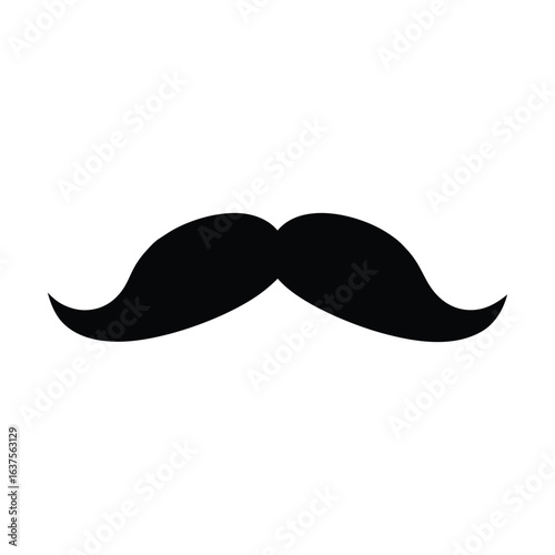 bavarian mustache icon of silhouette vector illustration 