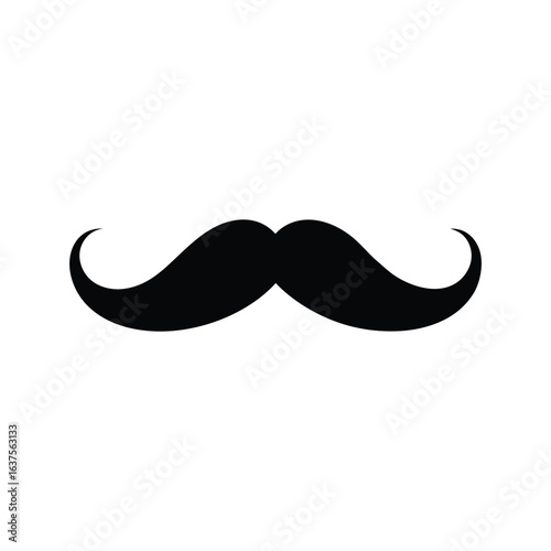 bavarian mustache icon of silhouette vector illustration 
