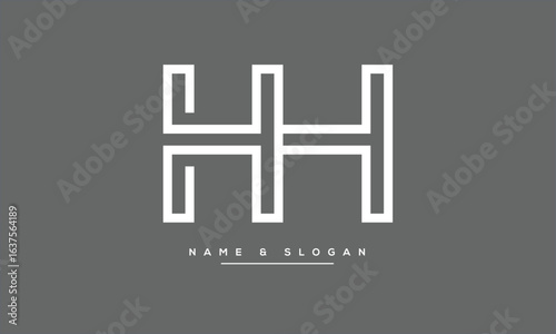 HH, HH Abstract Letters Logo Monogram