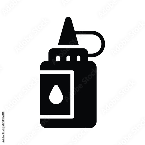A premium glyph icon showing glue bottle