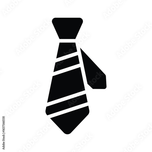 A glyph style icon of formal school student tie