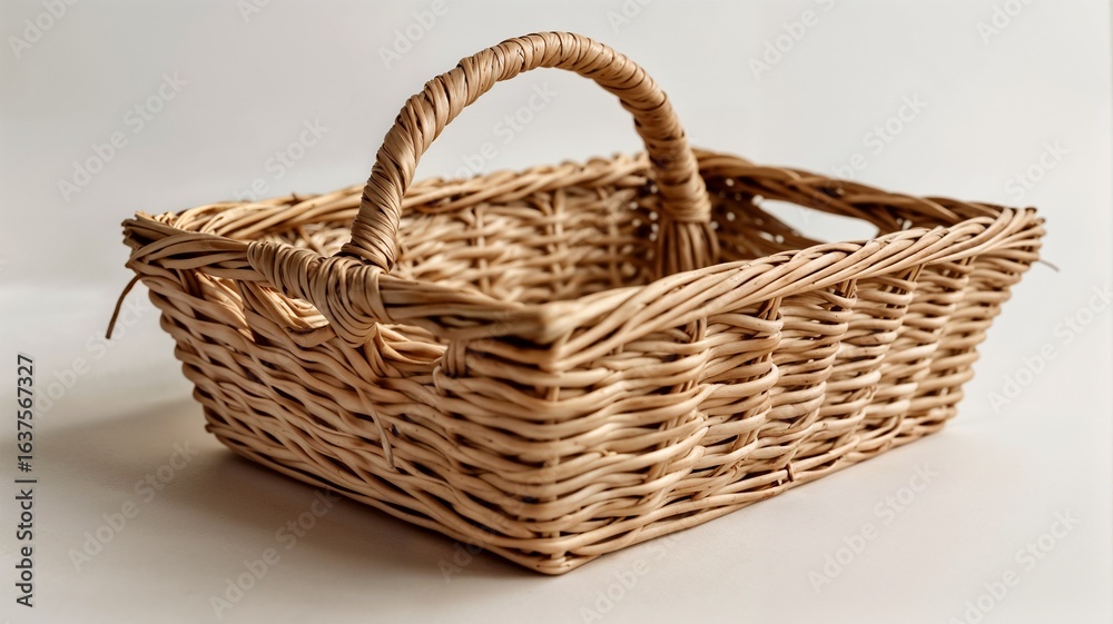 Obraz premium empty wicker basket