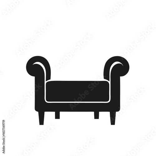 armchair isolated on white background