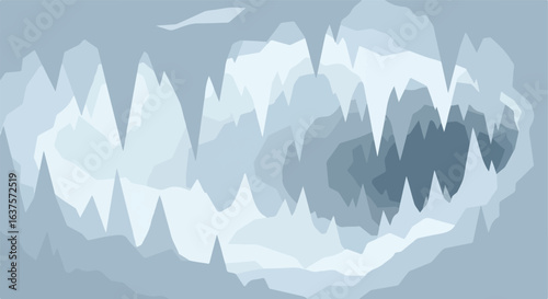 Snowy Peaks Mountainous peaks in pale blue, and a deeper blue, evoking a glacial scene