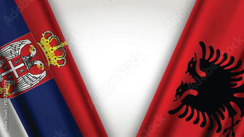 Illustration Vector Featuring Serbia and Albania Identity