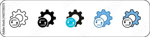 Adaptability Icon Pack Multistyle Illustration