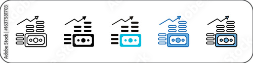 Revenue Icon Pack Multistyle Illustration