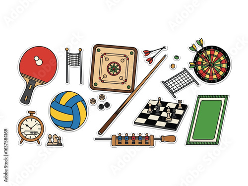 Leisure Games Collection: A diverse array of leisure games is presented, perfect for family fun and recreational activities.