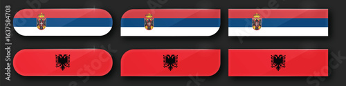 Illustration Vector Featuring Serbia and Albania Identity