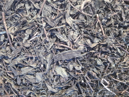 Close-Up of Dry Tea Leaves