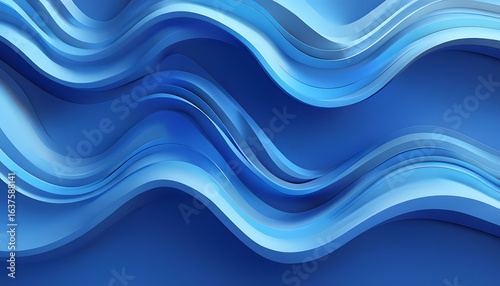 Fototapeta Naklejka Na Ścianę i Meble -  abstract blue wave background