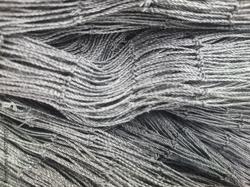Close-Up of Plastic Rope Weaving Pattern
