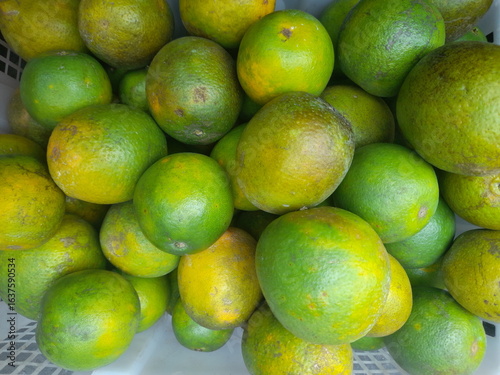 pile of fresh oranges that have just been harvested