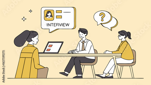 Diverse Group Engaged in Online Job Interview.