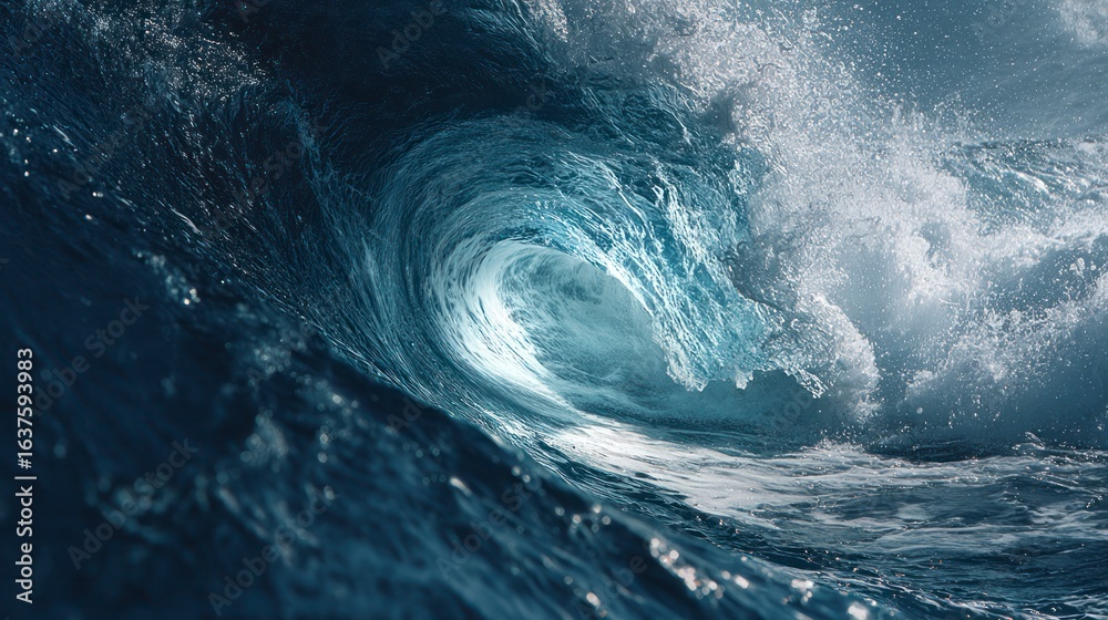 Obraz premium Powerful ocean wave