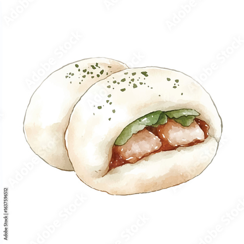 a cute  bao buns