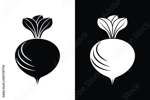 Rutabaga Vector Icon. Clean Silhouette Design for Fresh Food Concepts