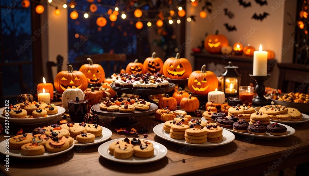 Fototapeta premium halloween pumpkin cake