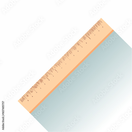 Ruler icon for measuring and drawing in school or office