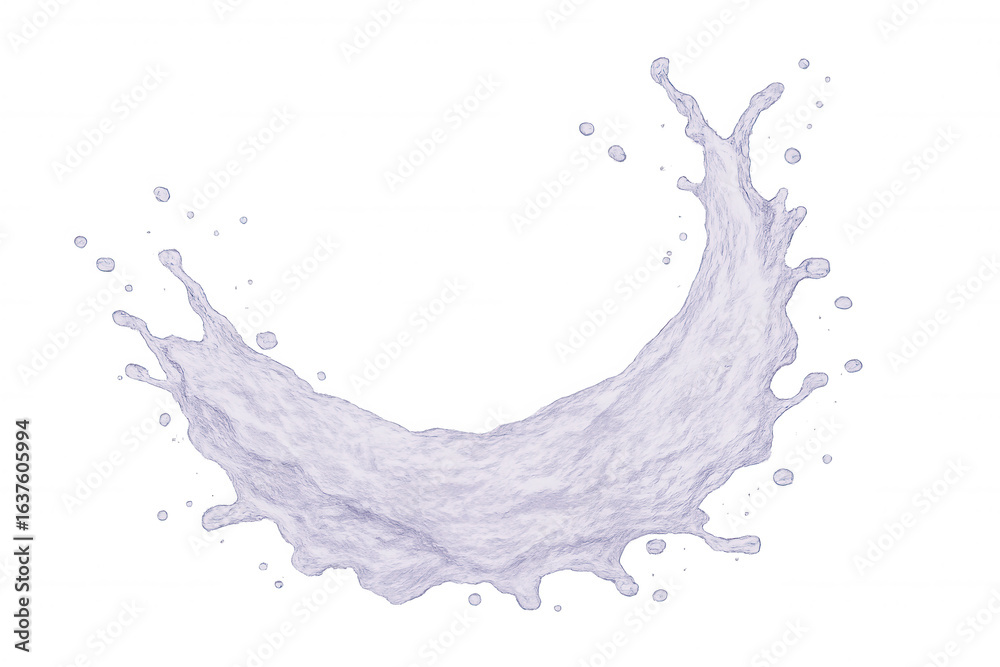 Obraz premium White liquid splashing and making a beautiful curve on transparent background, perfect for advertising and graphic design projects