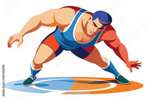 Dynamic Discus Thrower Preparing for a Powerful Launch Artistic Rendition of Athleticism and Determination in Sports Competition