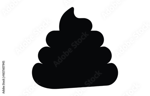 Baby poo silhouette. vector illustration