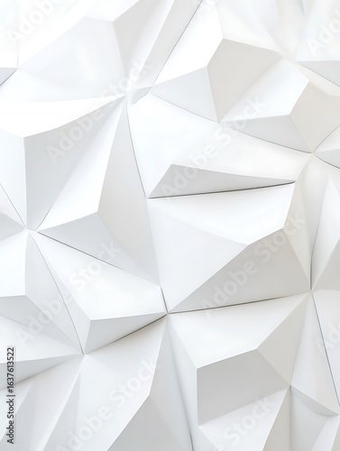 Wallpaper Mural Abstract white geometric shapes modern design Torontodigital.ca